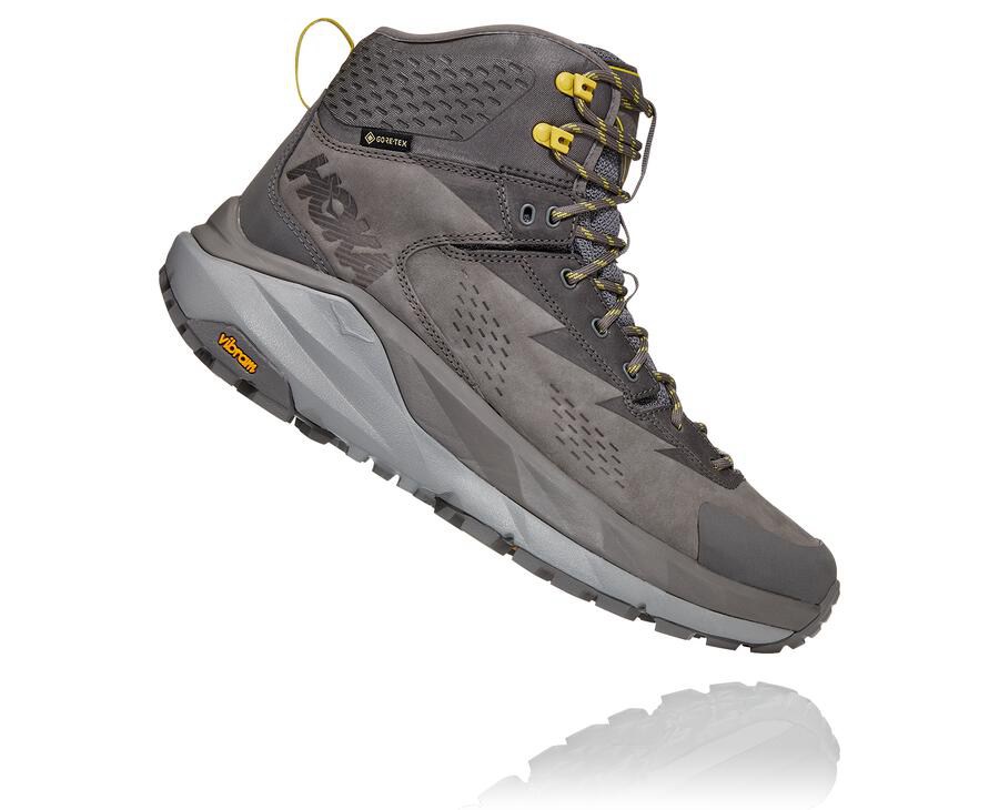 Hoka One One Yürüyüş Botları Erkek Gri - Kaha Gore-Tex - JW5401397